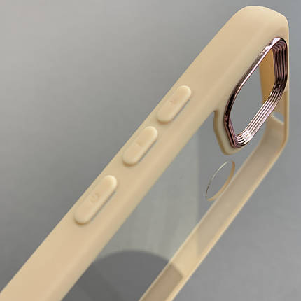 Чохол для Xiaomi Redmi 9С прозорий з бортиком для камери чохол на телефон сеомі редмі 9с бежевий k6h, фото 3