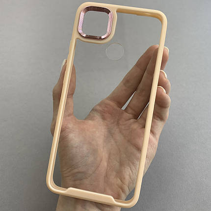 Чохол для Xiaomi Redmi 9С прозорий з бортиком для камери чохол на телефон сеомі редмі 9с бежевий k6h, фото 1