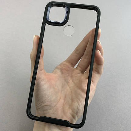 Чохол для Xiaomi Redmi 9С прозорий з бортиком для камери чохол на телефон сяомі редмі 9с чорний k6h, фото 1