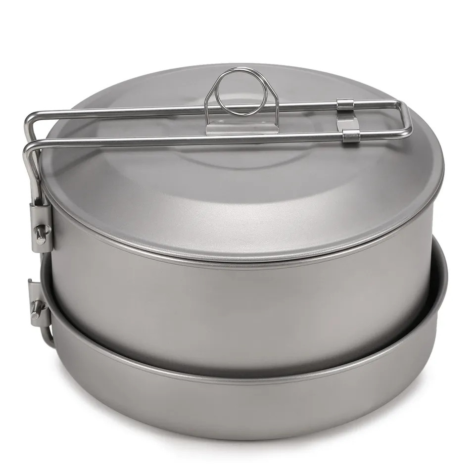 Титановий набір посуду казанок 1600ml + сковорідка 750ml