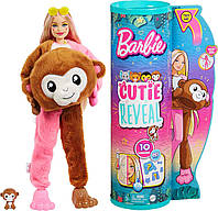 Кукла Барби Сюрприз в костюме Обезьяны Меняет цвет Barbie Cutie Reveal Doll HKR01