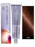 Краска для волос Wella Illumina Сolor 5/35 светло-коричневый золотисто-махагоновый