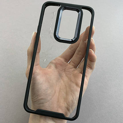 Чохол для Xiaomi Redmi 9 прозорий з бортиком для камери чохол на телефон сяомі редмі 9 чорний k6h, фото 1