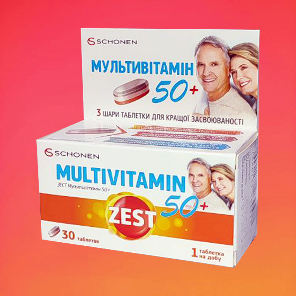 ЗЕСТ Мультивітаміни 50+ Шонен, 30 таб