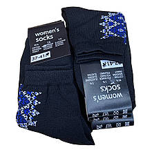 10 пар Жіночі шкарпетки Women's socks (розмір 37-41) чорні з малюнком оптом