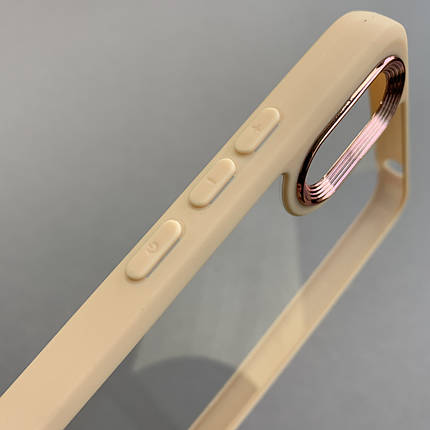 Чохол для Xiaomi Redmi 9А прозорий з бортиком для камери чохол на телефон сеомі редмі 9а бежевий k6h, фото 3