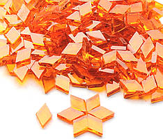 Набір шматочків мозаїки слюда форма РОМБ 200 грам 340 шт колір Помаранчевий