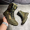 Чоловічі тактичні берці літні хакі (з гербом), військові черевики ЗСУ армійські, розмір 40 41 42 43 44 45 46, фото 2