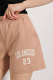 Трикотажні жіночі шорти з високою посадкою