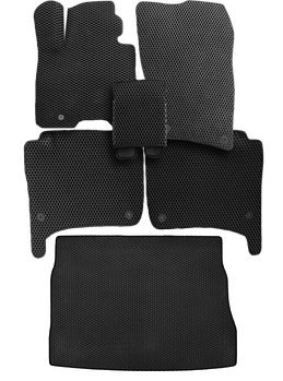 Килимки в салон - Комплект "Преміум" (салон на 2 ряди + багажник) Класична форма (ЕВ)