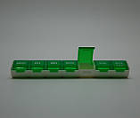 Таблетниця органайзер для таблеток 7DAYS на 7 комірок Зелений (LHB-13056), фото 2