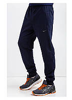 Спортивні штани чоловічі норми на манжеті NIKE розмір 46-54, колір темно-синій