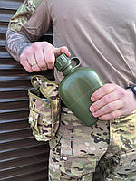 Фляга військова пластикова в чохлі МУЛЬТИКАМ + кружка з тримачем