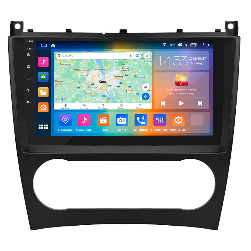 Магнітола Lesko для Mercedes-Benz C-Клас II (W203) Рестайлінг 2004-2008 IPS 9" 2/32Gb CarPlay 4G Wi-Fi Prime