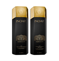 Кератин для глянцевых волос набор Inoar Moroccan Hair Keratin (shmp/1000ml + keratin/1000ml)