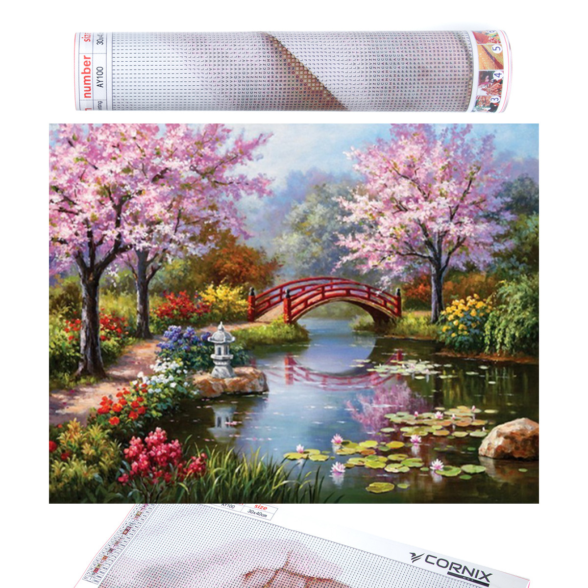 Набір алмазної мозаїки (вишивки) Cornix Art 40 x 30 см AY03
