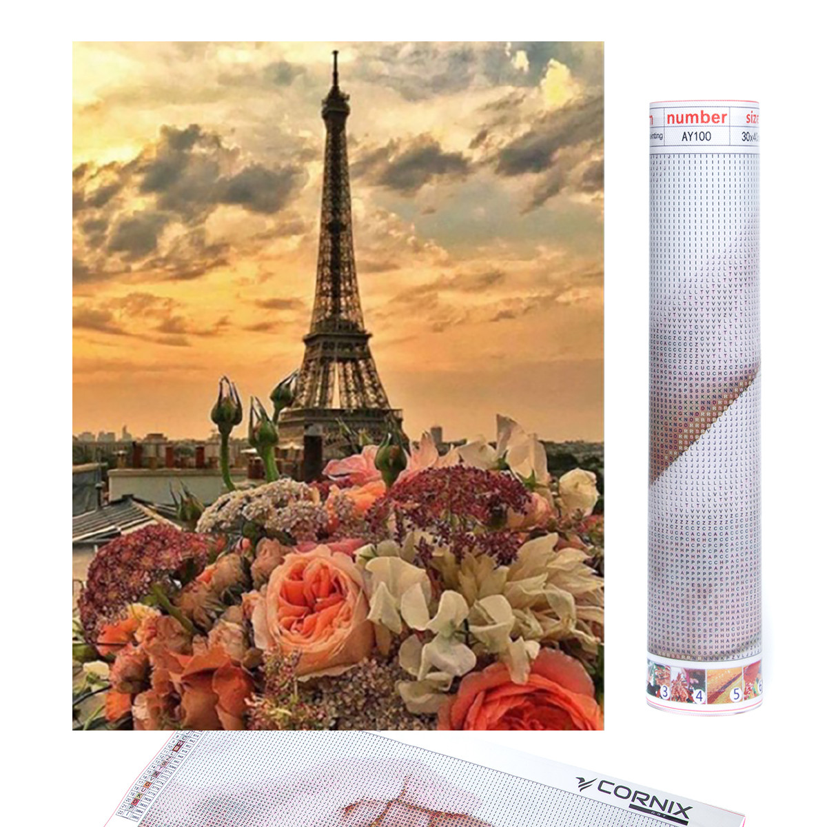 Набір алмазної мозаїки (вишивки) Cornix Art 40 x 30 см AY96