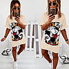 Стильна сукня-футболка міні жіноча оверсайз з принтом Sma7468, фото 8