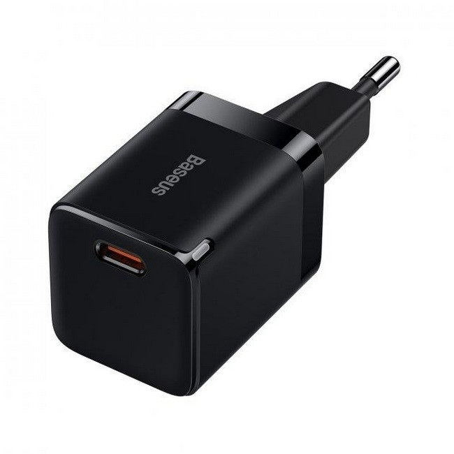 Блок зарядки Type C Baseus CCGN010101 GAN3 Fast Charger 1C Type-C Black, фото 1