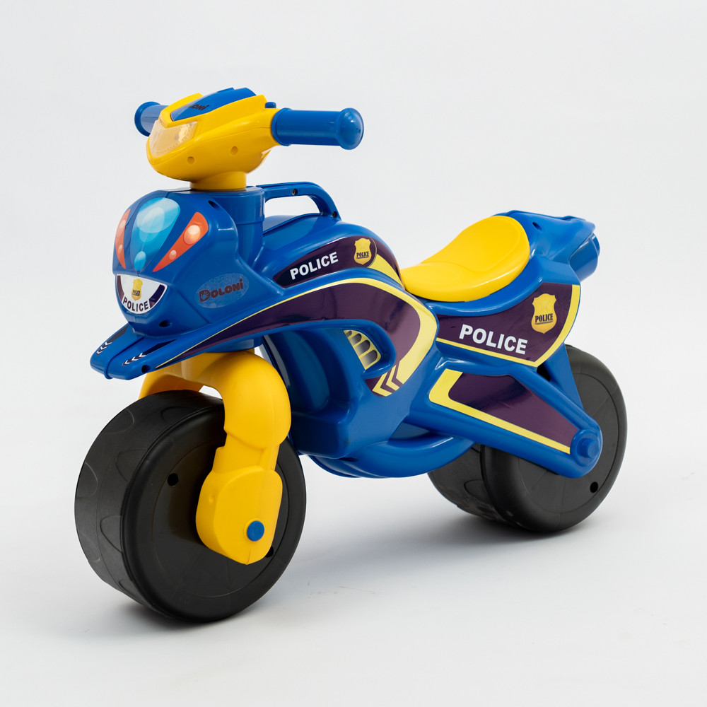 Мотоцикл Байк Поліція Doloni Toys 0138/570, каталка, дитячий мотобайк, біговел, велобіг, толокар для дітей, фото 1