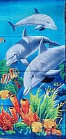 Пляжное полотенце Рыбки и дельфины