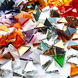 Набір шматочків мозаїки слюда форма ТРИКУТНИК 200 грам 240 шт колір Золото, фото 5