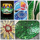 Набір шматочків мозаїки слюда форма ТРИКУТНИК 200 грам 240 шт колір Золото, фото 8