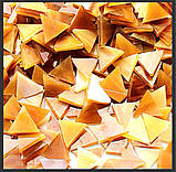 Набір шматочків мозаїки слюда формаТРЕУГОЛЬНИК 200 грам 240 шт колір Браун, фото 2