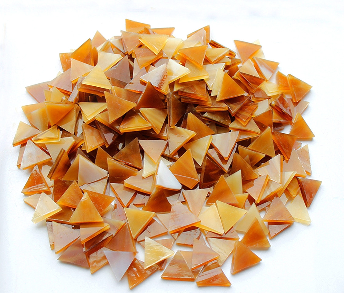 Набір шматочків мозаїки слюда формаТРЕУГОЛЬНИК 200 грам 240 шт колір Браун, фото 1