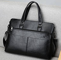Чоловіча сумка для ноутбука екошкіра, чоловічий портфель під ноутбук планшет локшина, макбук сумка-папка