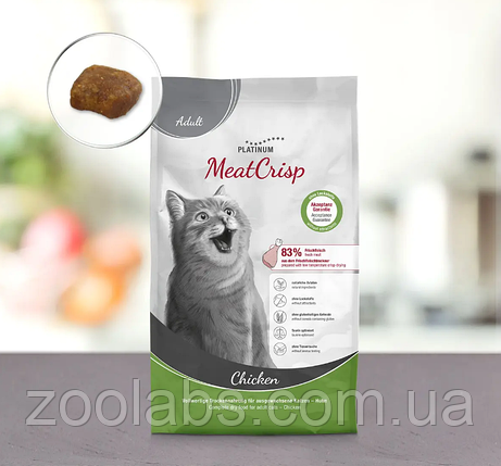 Корм Платінум для дорослих котів | Platinum MeatCrisp Adult Chicken 1, 5 кг, фото 1