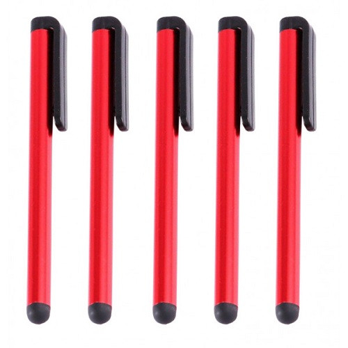 Стилус для ємнісних екранів Value S0541x5 5шт червоний