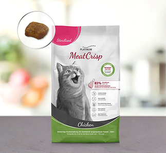 Корм Платінум для стерилізованих котів | Platinum MeatCrisp Sterilised Chicken 1, 5 кг