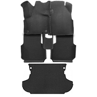 Коврики в салон - Комплект "Премиум 3D" (Бортики до 5 см, салон на 2 ряда + Багажник с борт. до 5 см)) EvaCar
