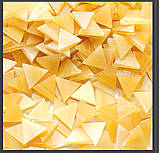 Набір шматочків мозаїки слюда форма ТРИКУТНИК 200 грам 240 шт колір Світло коричневий, фото 2