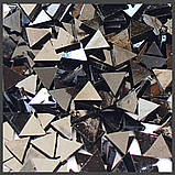 Набір шматочків мозаїки слюда форма ТРИКУТНИК 200 грам 240 шт колір Чорний, фото 2