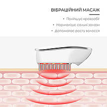 Масажер для голови Swan KKS189 апарат для догляду за волоссям з EMS, RF та LED для зміцнення волосся білий, фото 3