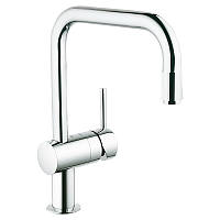 Смеситель для кухни латунный GROHE MINTA, U-излив, выдвижная лейка. 32067000