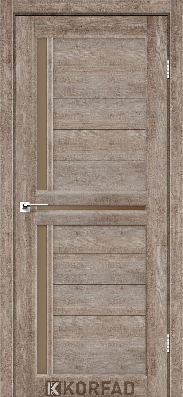 Двері міжкімнатні Корфад/ Korfad SC-04 Еш-Вайт (скло сатин бронза), фото 1