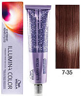 Краска для волос Wella Illumina Сolor 7/35 блонд золотисто-махагоновый