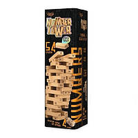 Настольная игра Дженга Башня Jenga Number Tower Джанга NT-01U, 54 бруска