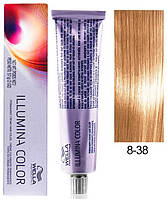 Фарба для волосся Wella Illumina Color 8/38 світлий блонд золотисто-перлинний 