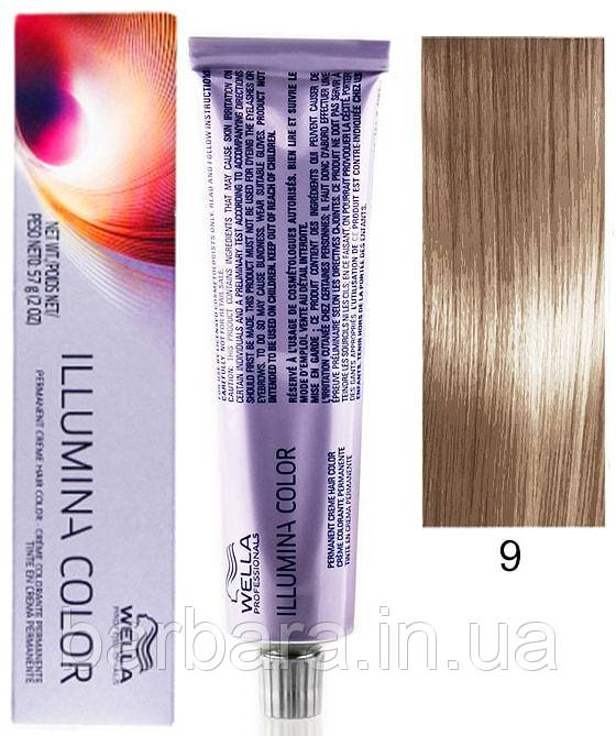 Фарба для волосся Wella Illumina Color 9/ дуже світлий блонд