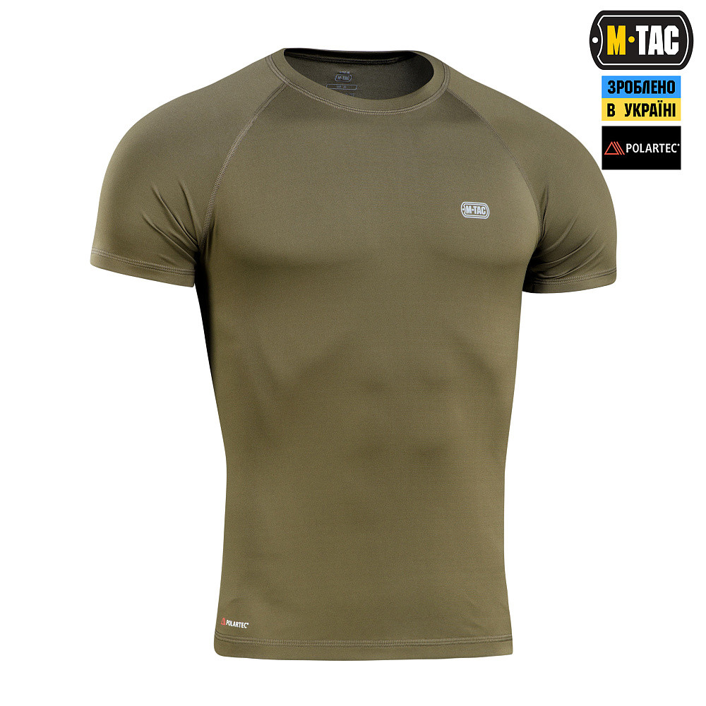 M-TAC футболка Ultra Light Polartec Dark Olive (Олива), тактична, для тренувань, бігу, активного відпочинку