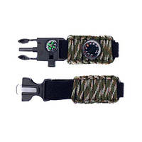 Ремінець паракордовий багатофункціональний Camo Green