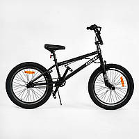 Трюковый велосипед с пегами Corso BMX стальная рама, односкоростной, тормоза Logon с гироротором, пеги, ч