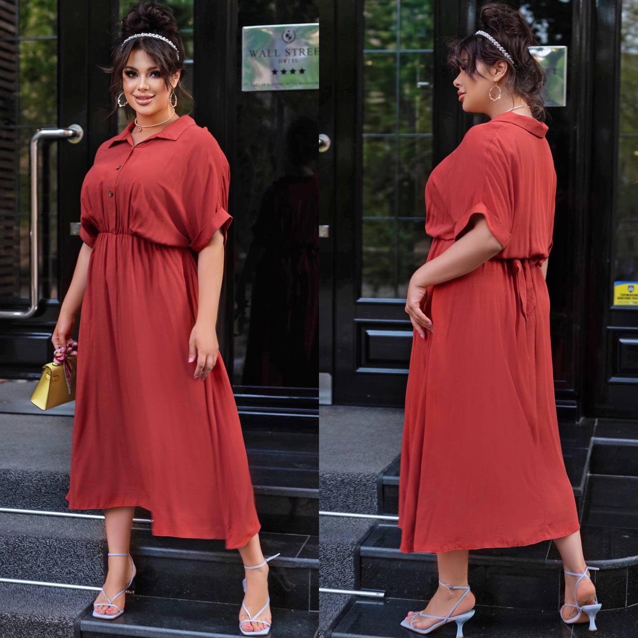 Літнє плаття з гумкою на талії, фото 1