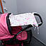 Сонцезахисна шторка на коляску або автокрісло, з принтом -дівчинки + морозива, фото 2