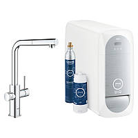 Смеситель для кухни латунный GROHE BLUE HOMЕ L + фильтр для воды GROHE BLUE HOME 31539000