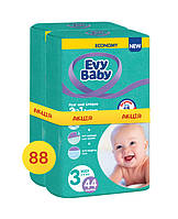 Підгузники дитячі Evy Baby Midi Jumbo 3 (5-9 кг) Mega Pack 88 шт